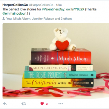Thanks for the Shout-Out, HarperCollins Canada!!